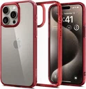 Spigen Ultra Hybrid Apple iPhone 15 Pro Max Hoesje Transparant Rood