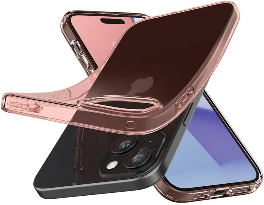 Spigen Crystal Flex Apple iPhone 15 Plus Hoesje Back Cover Rose Crystal afbeelding 4