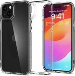 Spigen Crystal Hybrid Apple iPhone 15 Plus Hoesje Back Cover Transparant afbeelding