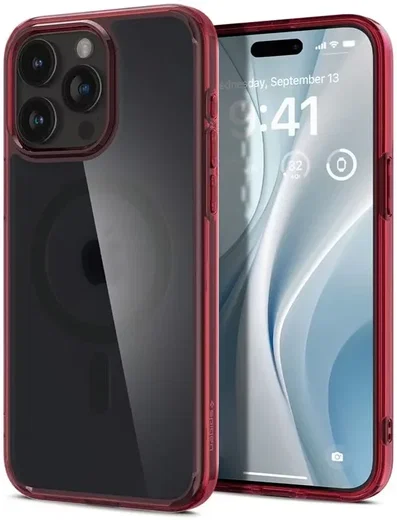 Spigen Ultra Hybrid MagSafe Apple iPhone 15 Pro Max Hoesje Rood afbeelding 2