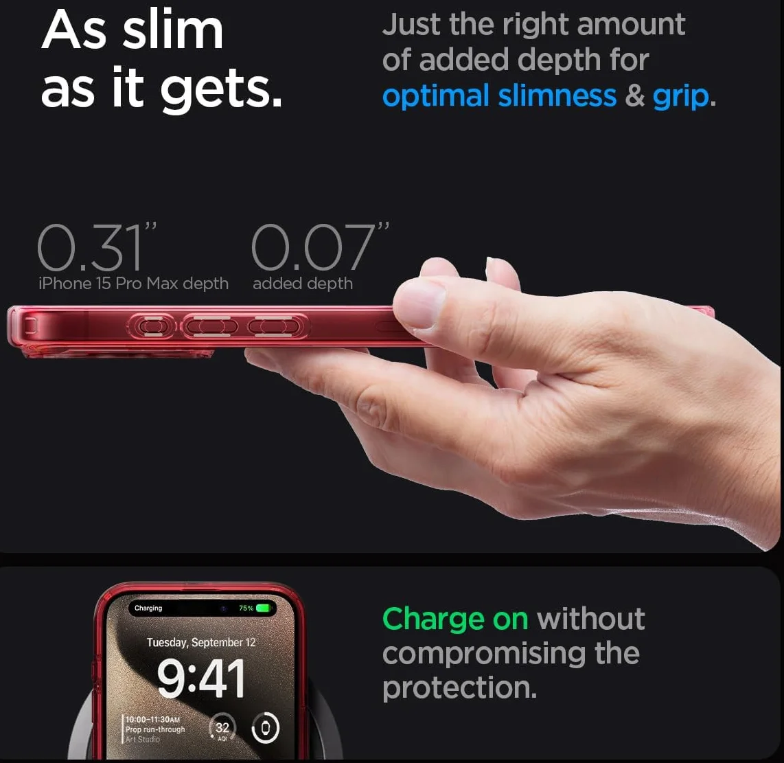 Spigen Ultra Hybrid MagSafe Apple iPhone 15 Pro Max Hoesje Rood afbeelding 7