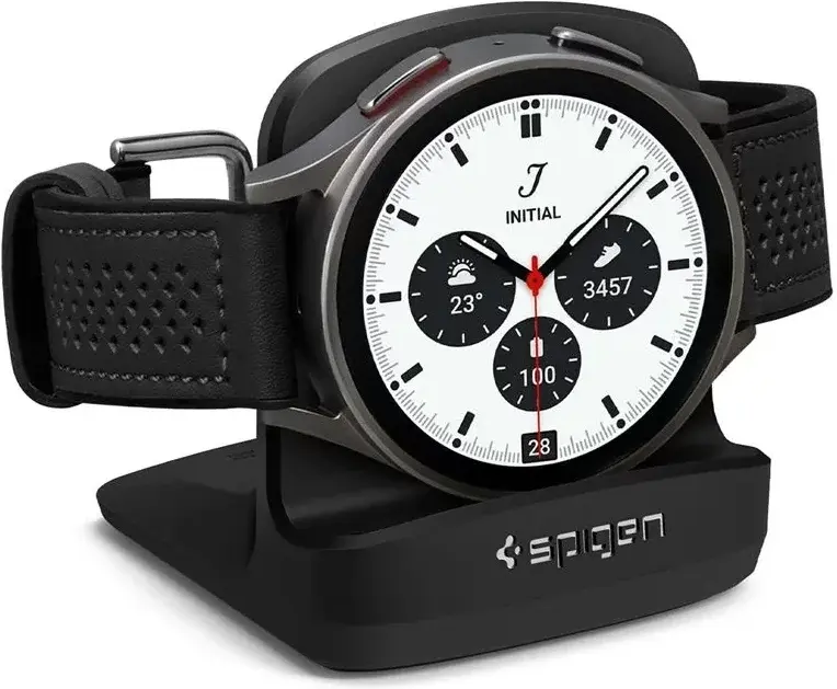 Spigen S353 Smartwatch Stand voor Galaxy Watch Oplader Zwart afbeelding 2