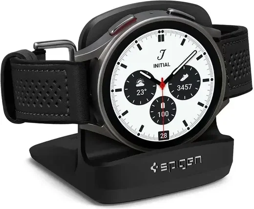 Spigen S353 Smartwatch Stand voor Galaxy Watch Oplader Zwart afbeelding 2