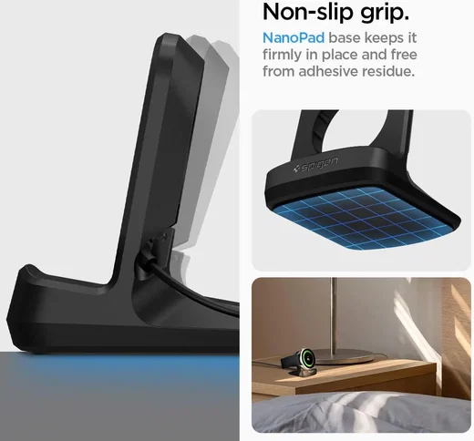 Spigen S353 Smartwatch Stand voor Galaxy Watch Oplader Zwart afbeelding 5
