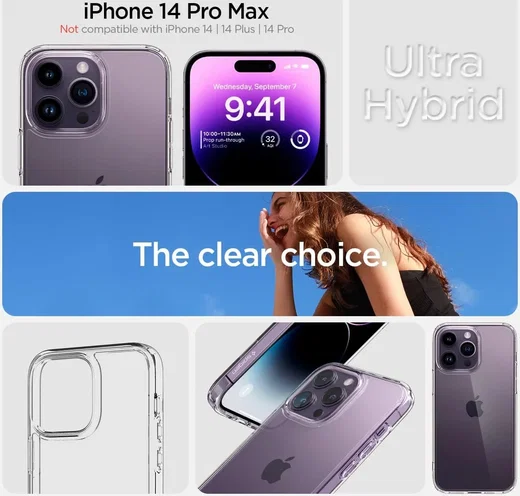 Spigen Ultra Hybrid Apple iPhone 14 Pro Max Hoesje Transparant afbeelding 2