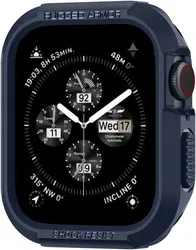 Spigen Rugged Armor - Apple Watch 45MM / 44MM Hoesje - Full Protect - Blauw afbeelding