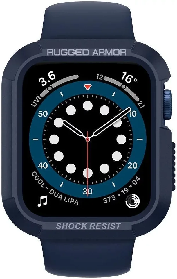 Spigen Rugged Armor - Apple Watch 45MM / 44MM Hoesje - Full Protect - Blauw afbeelding 10
