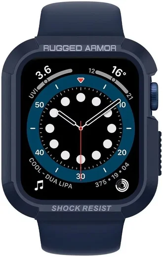 Spigen Rugged Armor - Apple Watch 45MM / 44MM Hoesje - Full Protect - Blauw afbeelding 10