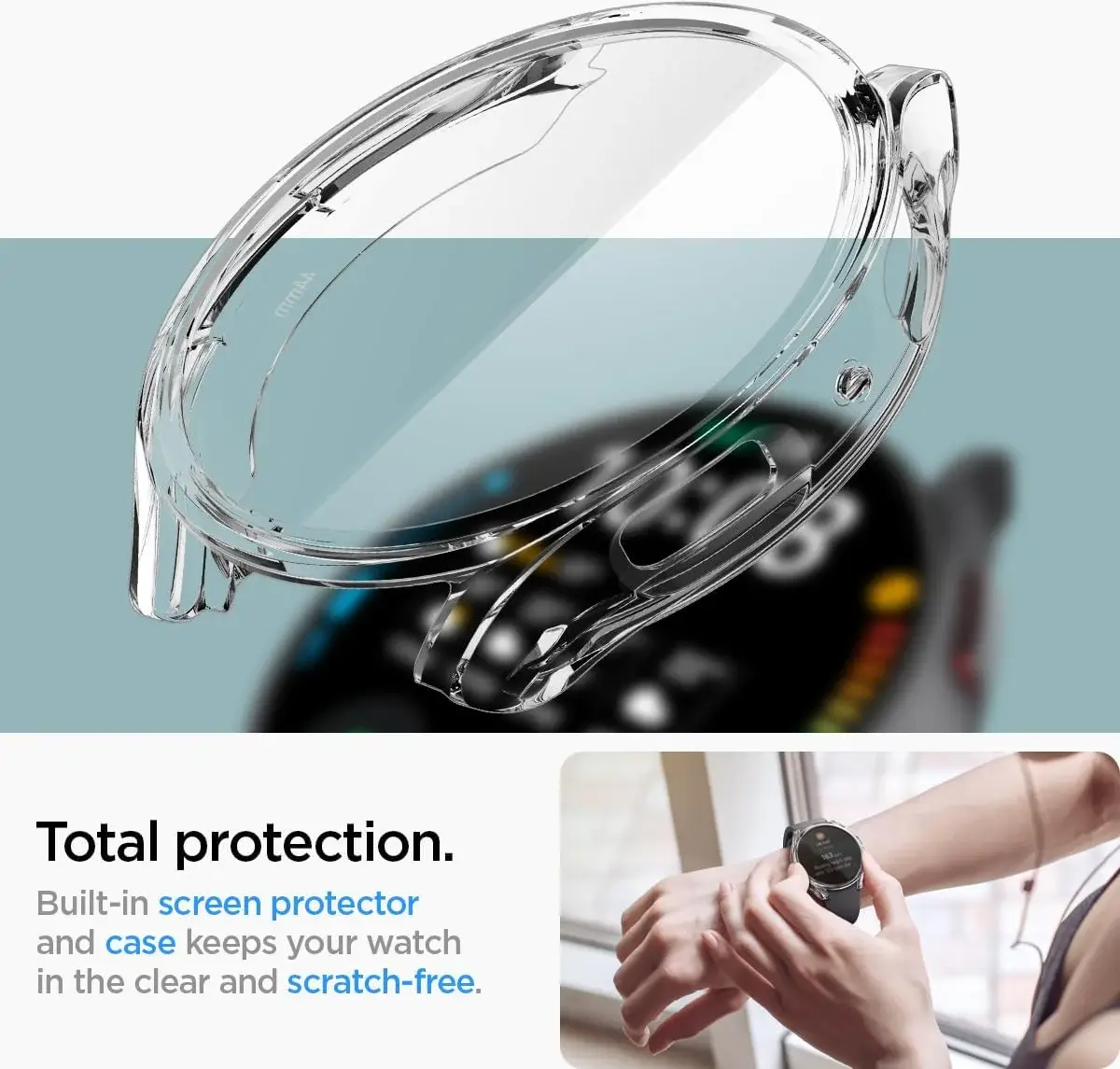 Spigen - Ultra Hybrid - Samsung Galaxy Watch 6 44MM Hoesje - Transparant afbeelding 7
