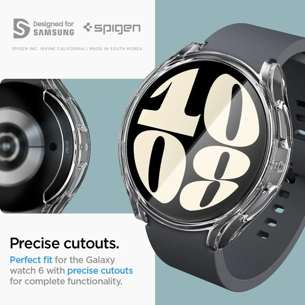 Spigen - Ultra Hybrid - Samsung Galaxy Watch 6 44MM Hoesje - Transparant afbeelding 8
