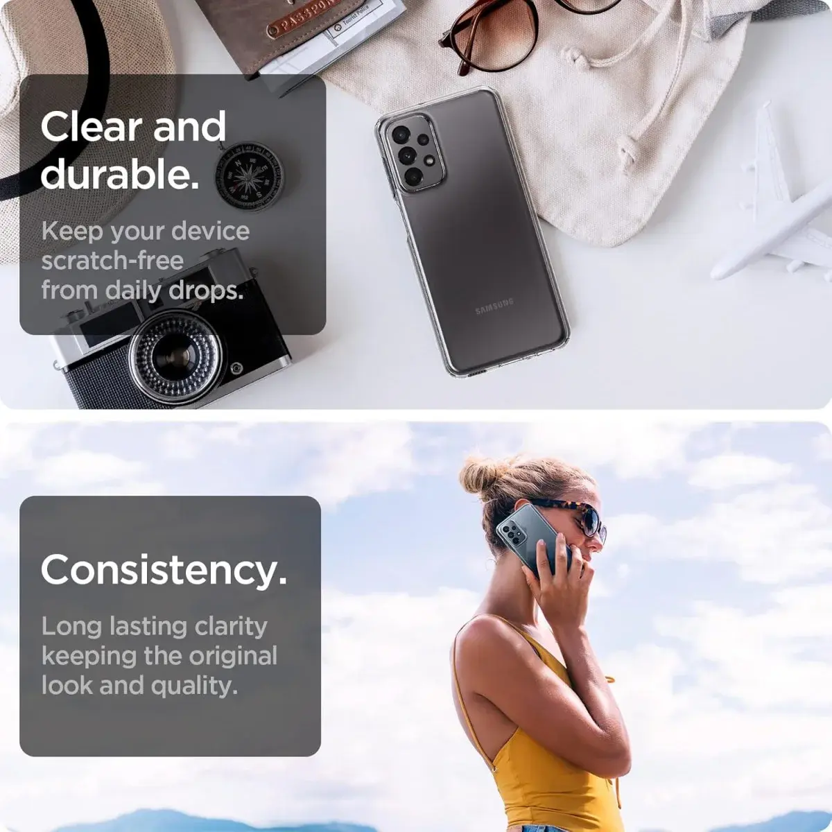 Spigen Liquid Crystal Samsung Galaxy A23 Hoesje Back Cover Transparant afbeelding 6