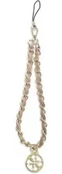 Guess Metalen Telefoonband Ketting Roze/Goud afbeelding