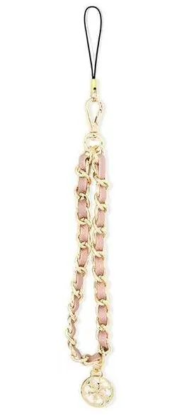 Guess Metalen Telefoonband Ketting Roze/Goud afbeelding 3
