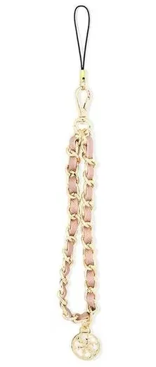 Guess Metalen Telefoonband Ketting Roze/Goud afbeelding 3