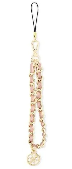 Guess Metalen Telefoonband Ketting Roze/Goud afbeelding 4