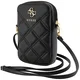 Guess Universeel Crossbody Telefoontasje - Schoudertas Zip Quilted 4G Zwart afbeelding 1