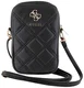 Guess Universeel Crossbody Telefoontasje - Schoudertas Zip Quilted 4G Zwart afbeelding 2