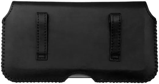 Rosso Deluxe Belt Case Hoesje Met Riemlus Echt Leer Large Zwart afbeelding 5