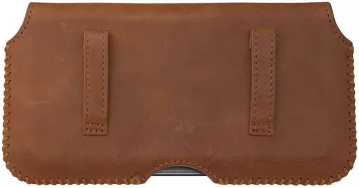 Rosso Deluxe Belt Case Hoesje Met Riemlus Echt Leer Large Bruin afbeelding 5
