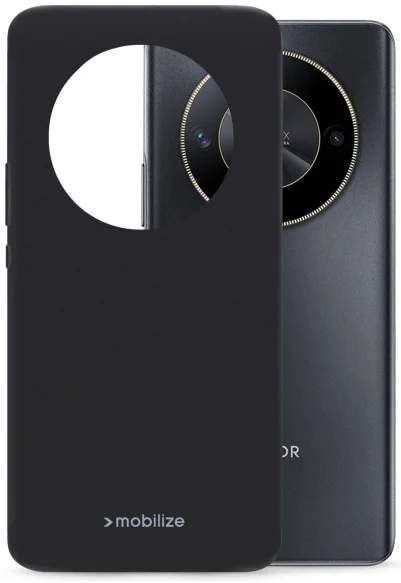 Mobilize Rubber Gelly Case Honor Magic6 Lite Hoesje TPU Back Cover Zwart afbeelding 1
