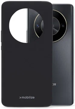 Mobilize Rubber Gelly Case Honor Magic6 Lite Hoesje TPU Back Cover Zwart