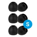 3 Pack Siliconen Vervangende Dopjes voor Oordopjes / Headsets Zwart Small