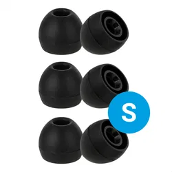3 Pack Siliconen Vervangende Dopjes voor Oordopjes / Headsets Zwart Small afbeelding
