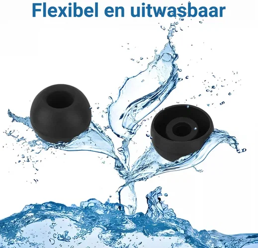 3 Pack Siliconen Vervangende Dopjes voor Oordopjes / Headsets Zwart Small afbeelding 5