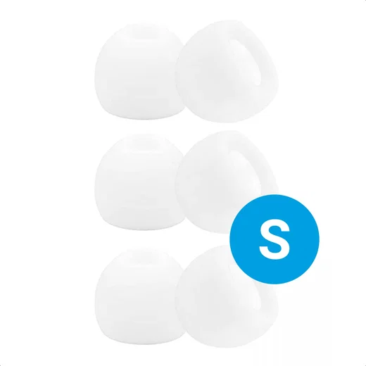 3 Pack Siliconen Vervangende Dopjes voor Oordopjes / Headsets Wit Small afbeelding 1