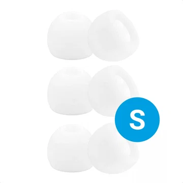 3 Pack Siliconen Vervangende Dopjes voor Oordopjes / Headsets Wit Small