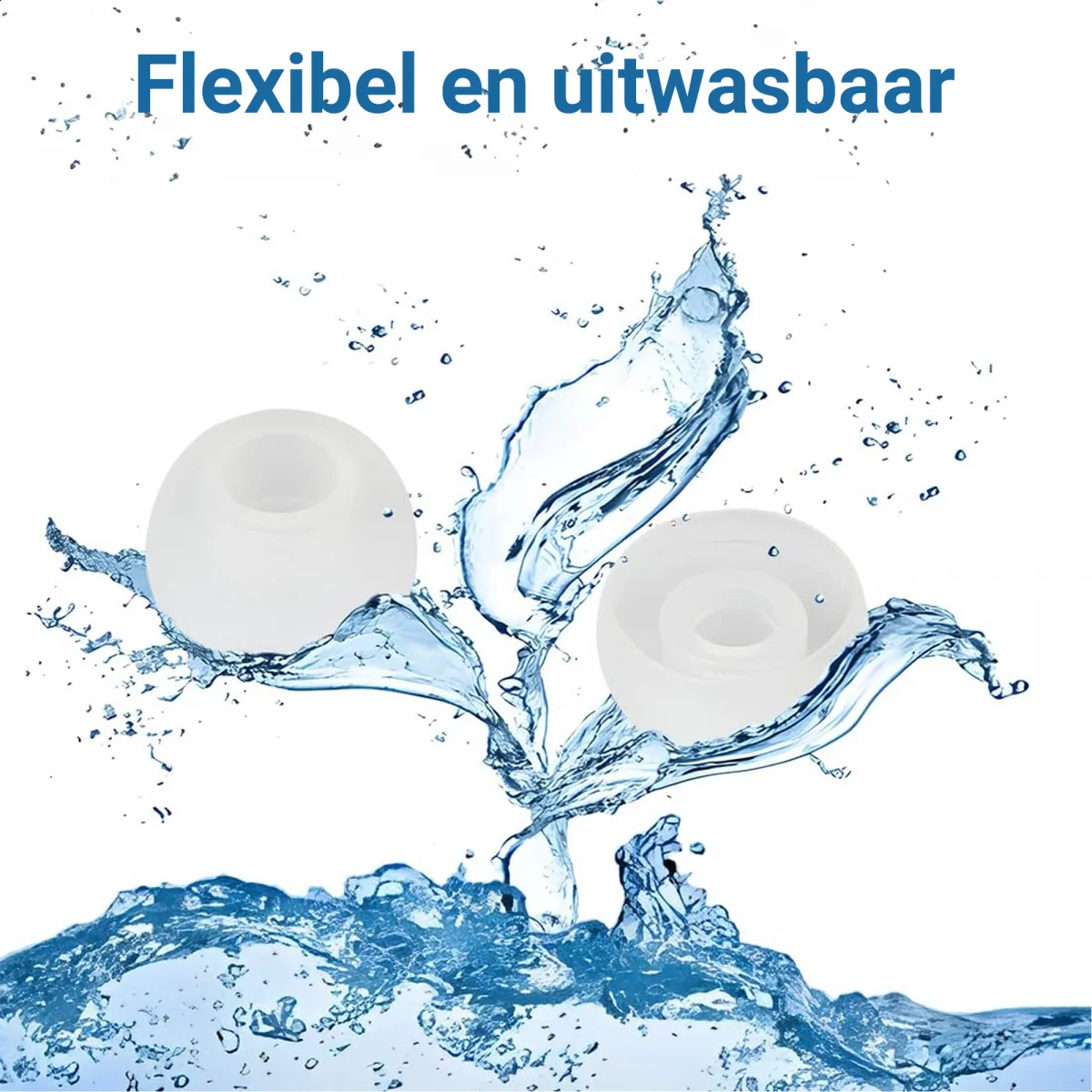 3 Pack Siliconen Vervangende Dopjes voor Oordopjes / Headsets Wit Small afbeelding 4