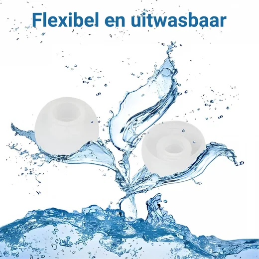 3 Pack Siliconen Vervangende Dopjes voor Oordopjes / Headsets Wit Small afbeelding 4