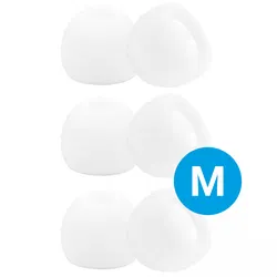 3 Pack Siliconen Vervangende Dopjes voor Oordopjes / Headsets Wit Medium afbeelding