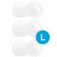 3 Pack Siliconen Vervangende Dopjes voor Oordopjes / Headsets Wit Large
