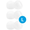 3 Pack Siliconen Vervangende Dopjes voor Oordopjes / Headsets Wit Large