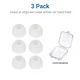 3 Pack Siliconen Vervangende Dopjes voor Oordopjes / Headsets Wit Large afbeelding 3