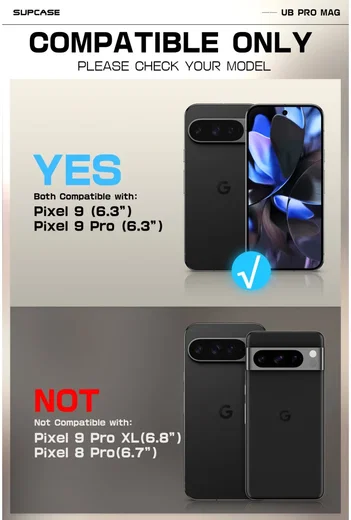 SUPCASE UB Mag Pro Google Pixel 9 / 9 Pro Hoesje MagSafe Stand Zwart afbeelding 8