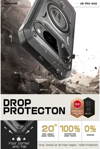 SUPCASE UB Mag Pro Google Pixel 9 Pro XL Hoesje MagSafe Stand Zwart afbeelding 3