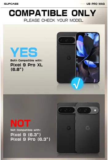 SUPCASE UB Mag Pro Google Pixel 9 Pro XL Hoesje MagSafe Stand Zwart afbeelding 9