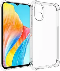 Oppo A18 / A38 Hoesje Schokbestendig en Dun TPU Back Cover Transparant afbeelding