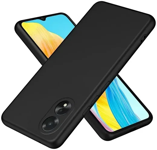 Oppo A18 / A38 Hoesje Dun TPU Back Cover Matte Zwart afbeelding 1