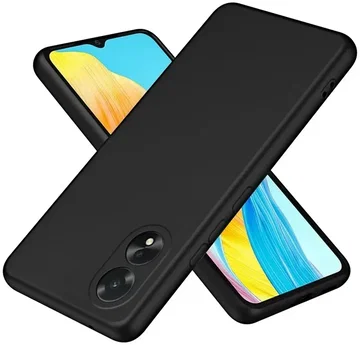 Oppo A18 / A38 Hoesje Dun TPU Back Cover Matte Zwart