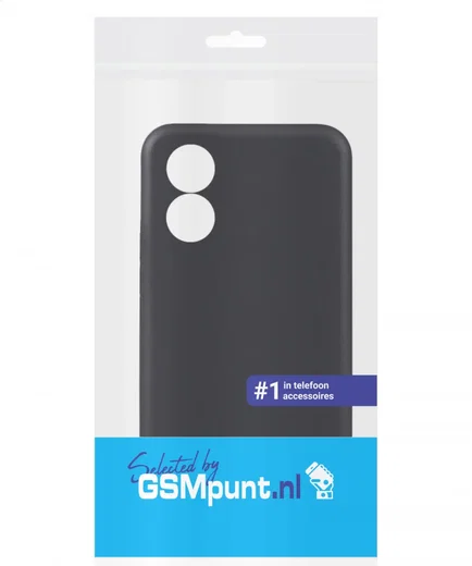 Oppo A18 / A38 Hoesje Dun TPU Back Cover Matte Zwart afbeelding 5