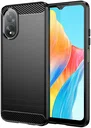 Oppo A18 / A38 Hoesje Geborsteld TPU Flexibele Back Cover Zwart
