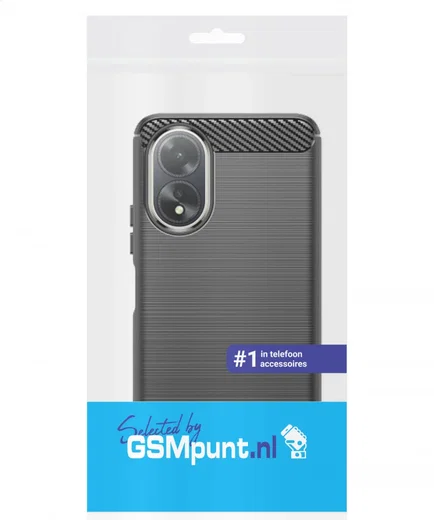 Oppo A18 / A38 Hoesje Geborsteld TPU Flexibele Back Cover Zwart afbeelding 8