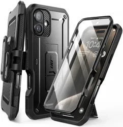 SUPCASE UB Pro Apple iPhone 16 Hoesje Full Protect Kickstand Zwart afbeelding