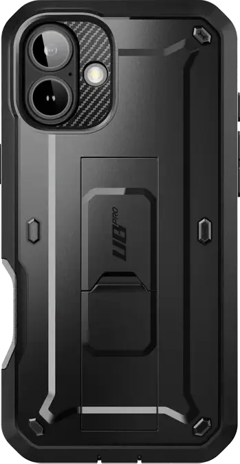 SUPCASE UB Pro Apple iPhone 16 Hoesje Full Protect Kickstand Zwart afbeelding 9
