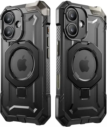 SUPCASE UB Grip Apple iPhone 16 Hoesje MagSafe Kickstand Zwart afbeelding 2