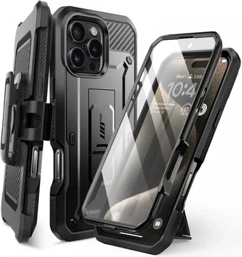 SUPCASE UB Pro Apple iPhone 16 Pro Hoesje Full Protect Kickstand Zwart