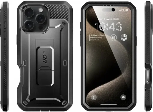 SUPCASE UB Pro Apple iPhone 16 Pro Hoesje Full Protect Kickstand Zwart afbeelding 8